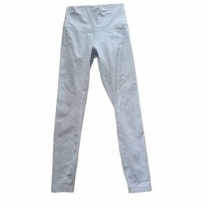 Lululemon wunder under high rise luxtreme 25" white and grey stripes size 4